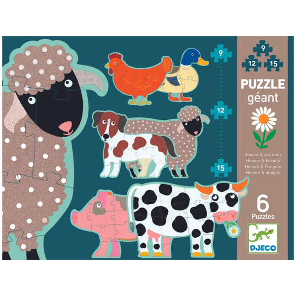 Пазл-гігант Djeco Овечка та друзі, 72 елемента (DJ07112) - Pampik