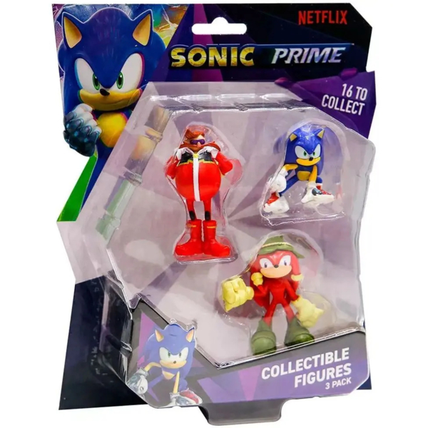 Набір ігрових фігурок Sonic Prime - Сонік, Наклз, Доктор Еггман, 6,5 см (SON2020D) - Pampik - 2