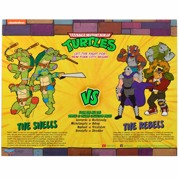 Набор фигурок TMNT Черепашки-ниндзя классические Леонардо против Рокстеди, 15 см (81276) - Pampik - 6