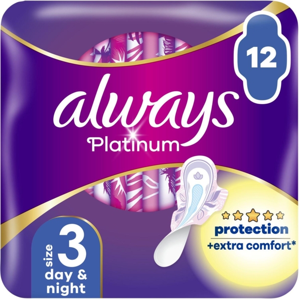 Гігієнічні прокладки Always Platinum Day & Night Duo, 12 шт. - Pampik