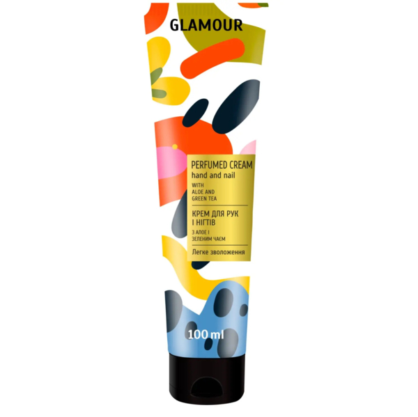 Крем для рук та нігтів Мій каприз Glamour Алое та Зелений чай, 100 мл - Pampik