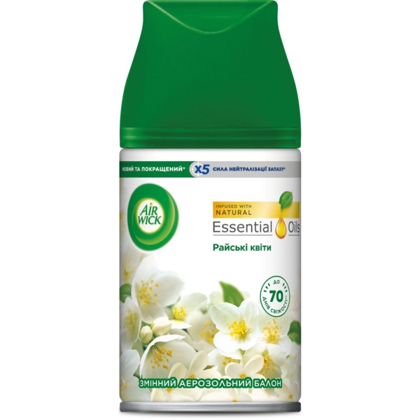 Змінний балон для автоматичного освіжувача повітряAir Wick Freshmatic Райські квіти, 250 мл - Pampik