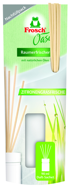 Аромадифузор Frosch Оазис Лемонграсс, змінна упаковка, 90 мл - Pampik