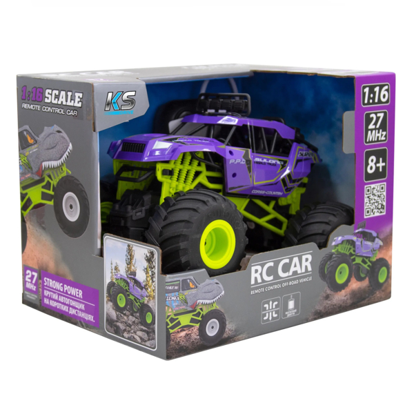 Автомобиль Sulong Toys на р/у Bigfoot Off-Road Violet 1:16, 27 МГц (SL-358RHV) - Pampik - 11