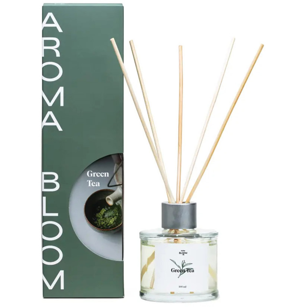 Аромадиффузор для дома Aroma Bloom Зеленый чай, 100 мл - Pampik