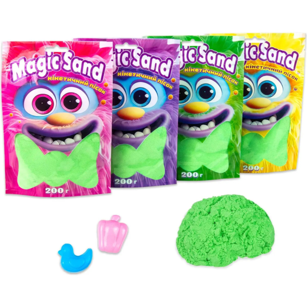 Кінетичний пісок Strateg Magic sand, зелений, 200 г (39401-2) - Pampik - 3