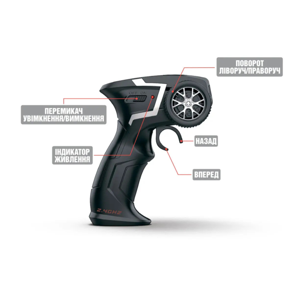 Машинка на радиоуправлении Sulong Toys Metal Crawler Nova, серый с красным (SL-231RHGR) - Pampik - 8