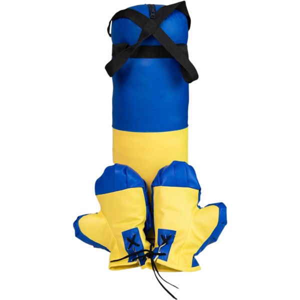Боксерський набір Strateg Ukraine середній, синій з жовтим (2015) - Pampik