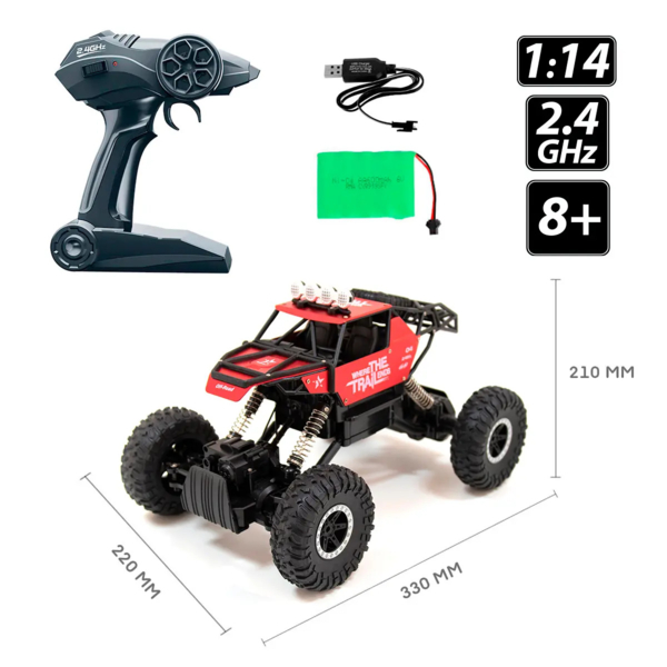 Машинка на радиоуправлении Sulong Toys Off-Road Crawler Where the trail ends, красный (SL-121RHMR) - Pampik - 8