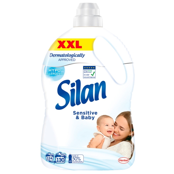 Ополаскиватель-кондиционер для белья Silan Sensitive & Baby, 2860 мл - Pampik