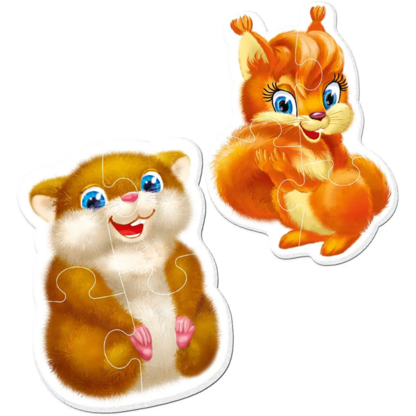 Бебі пазли на магніті Vladi Toys Малюк зможе Пушистики, 8 елементів (VT3208-18) - Pampik