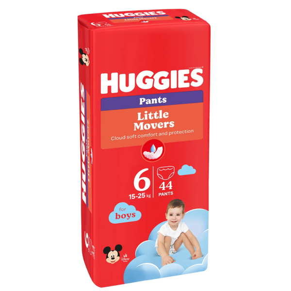 Підгузки-трусики для хлопчиків Huggies Little Movers Pants 6 (15-25 кг), 44 шт. - Pampik - 3