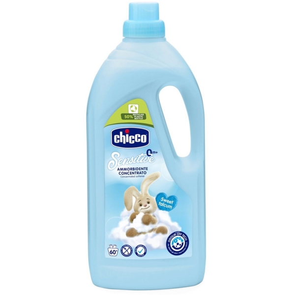 Пом'якшувач для тканин Chicco Sensitive Sweet Talcum, 1,5 л - Pampik