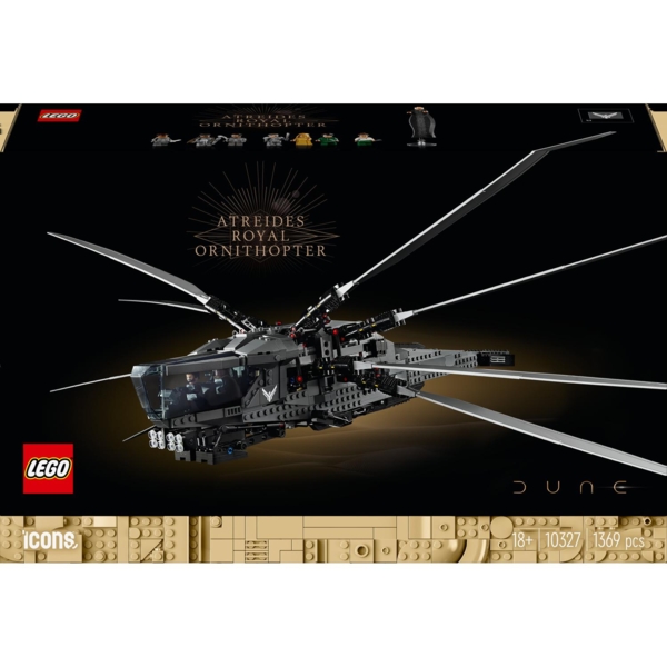 Конструктор LEGO Icons Дюна. Королівський орнітоптер Атрідів, 1369 деталей (10327) - Pampik