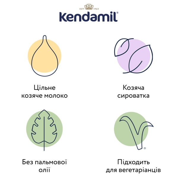 Сухая молочная смесь Kendamil Goat 2 из цельного козьего молока для детей 6-12 месяцев, 800 г - Pampik - 2