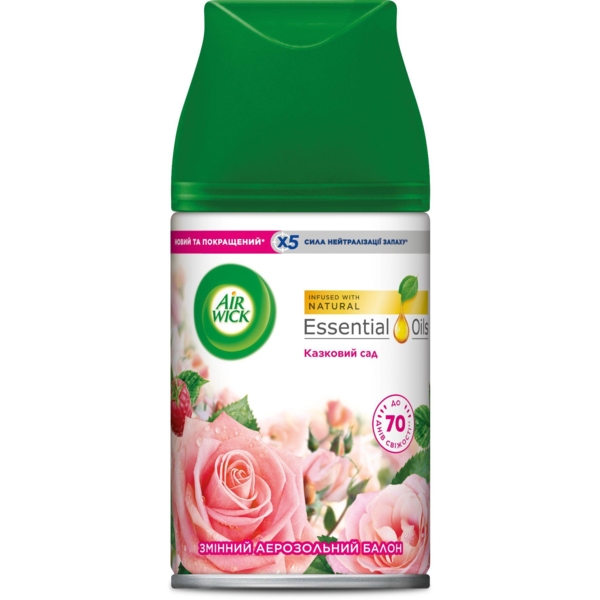 Змінний балон для автоматичного освіжувача повітря Air Wick Freshmatic Life Scents Казковий сад, 250 мл - Pampik