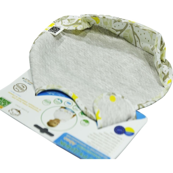 Непромокаемый нагрудник с карманом Еко Пупс Abso Jersey, меланжевый с золотым, 31х26 см (WBJA013) - Pampik - 2