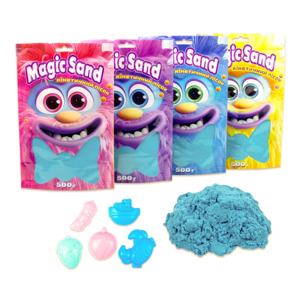 Кінетичний пісок Strateg Magic sand, блакитний, 500 г (39403-3) - Pampik - 3