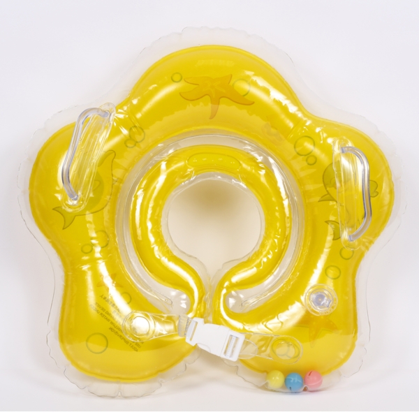 Круг для купания Курносики, с погремушкой, оранжевый (7180 оранж) - Pampik - 2