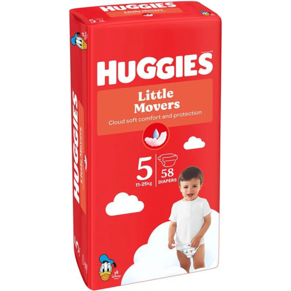 Набір підгузків на липучках Huggies Little Movers 5 (11-25 кг), 116 шт. (2 уп. x 58 шт.) - Pampik - 3