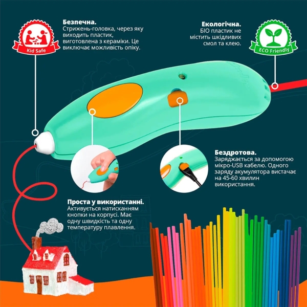 3D-ручка 3Doodler Start Plus Креатив, базовий набір, 72 стрижня (SPLUS) - Pampik - 8