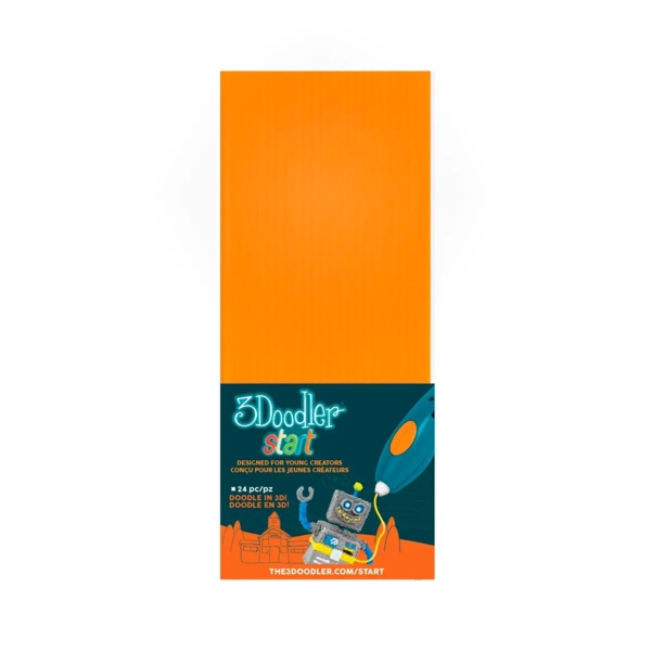 Набор стержней для 3D-ручки 3Doodler Start, 24 шт., оранжевый (3DS-ECO06-ORANGE-24) - Pampik