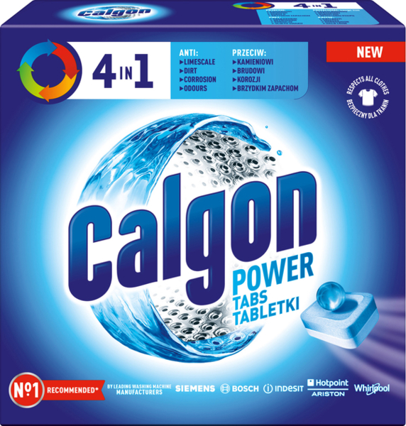 Средство для смягчения воды и предотвращения образования накипи в стиральных машинах Calgon Powerball 4 in 1, 15 шт. - Pampik
