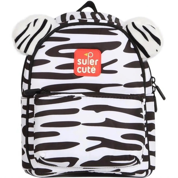 Рюкзак Supercute Зебра, белый с черным (SF119) - Pampik