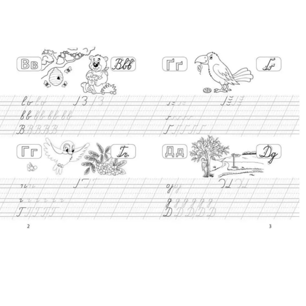 Прописи Пишемо букви. 4-6 років - Борзова В.В. - Pampik - 4