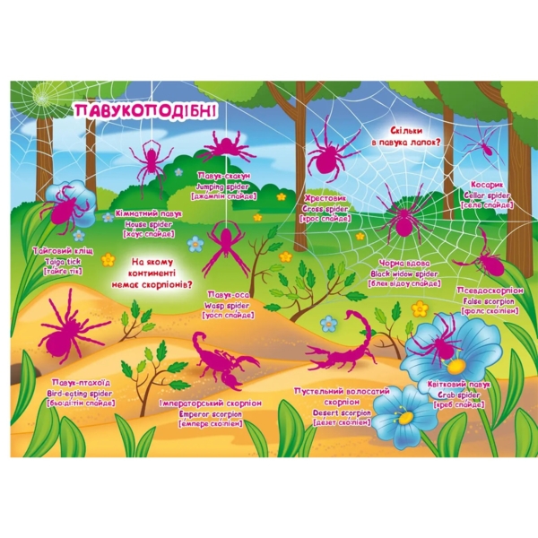 Велика книжка. Розвивальні наліпки + Розумнi завдання. Комахи та павукоподібні (F00021860) - Pampik - 3