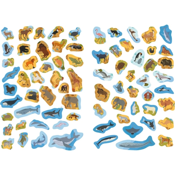 Атлас тварин з багаторазовими наліпками, 75 наліпок (F00021605) - Pampik - 4