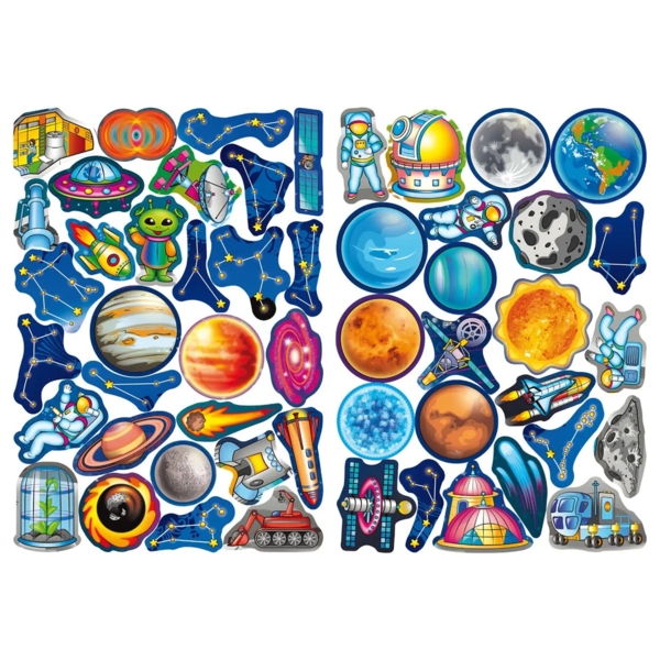 Велика книжка. Розвивальні наліпки + Розумнi завдання. Космос (F00022400) - Pampik - 4