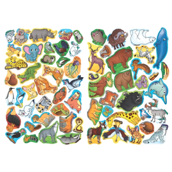 Велика книжка. Розвивальні наліпки + Розумнi завдання. Дикі тварини (F00014813) - Pampik - 4