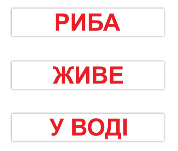 Картки Домана Вундеркінд з пелюшок Читання за Доманом, 120 карток, укр. мова (2100064095665) - Pampik - 4
