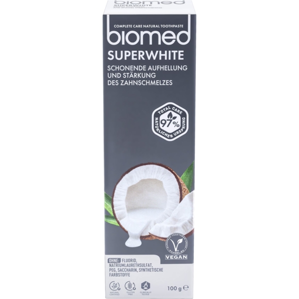 Зубна паста Biomed Superwhite Бережне відбілювання та зміцнення чутливої ​​емалі, 100 г - Pampik - 2