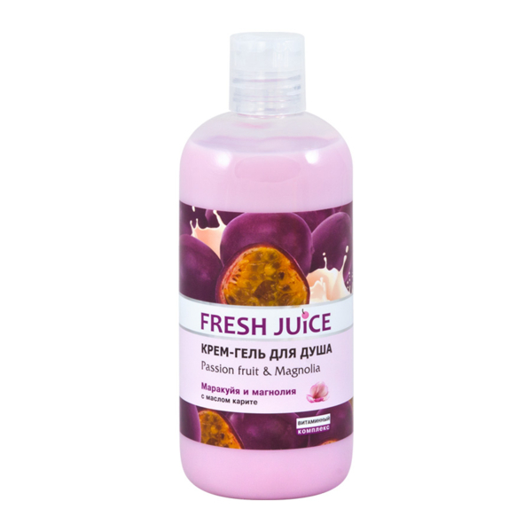 Крем-гель для душа Fresh Juice Passion fruit & Magnolia, 500 мл - Pampik