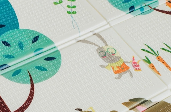 Детский двухсторонний складной коврик Poppet Веселая жирафа и Загадочный лес, 180x150x1 см (PP009-150) - Pampik - 5