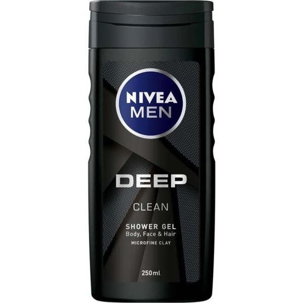 Гель для душу Nivea Men Deep для тіла, обличчя та волосся, 250 мл - Pampik