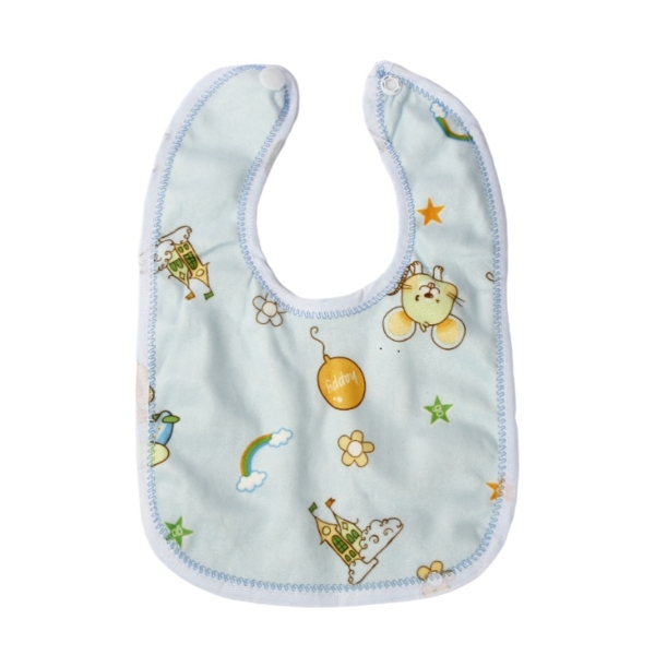 Слюнявчик-нагрудник Lindo Собачка, на кнопке, голубой (Ф 934 гол) - Pampik