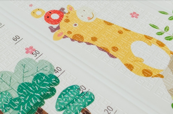 Детский двухсторонний складной коврик Poppet Транспорт и Зоолетчики, 200х180x1 см (PP005-200) - Pampik - 4