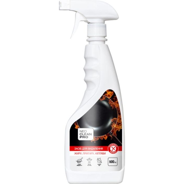 Средство NeoCleanPro Интенсивная формула, для удаления жира, пригара и копоти, распылитель, 550 г - Pampik