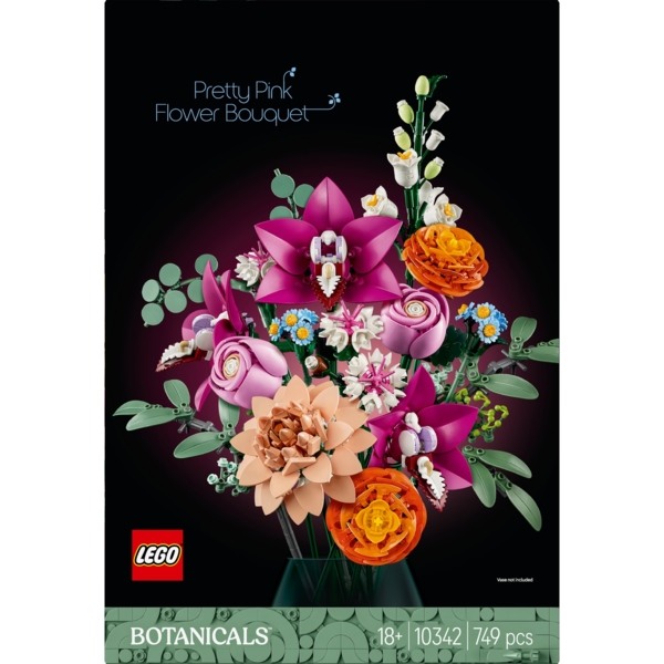 Конструктор LEGO Botanicals Милий рожевий букет квітів, 749 деталей (10342) - Pampik