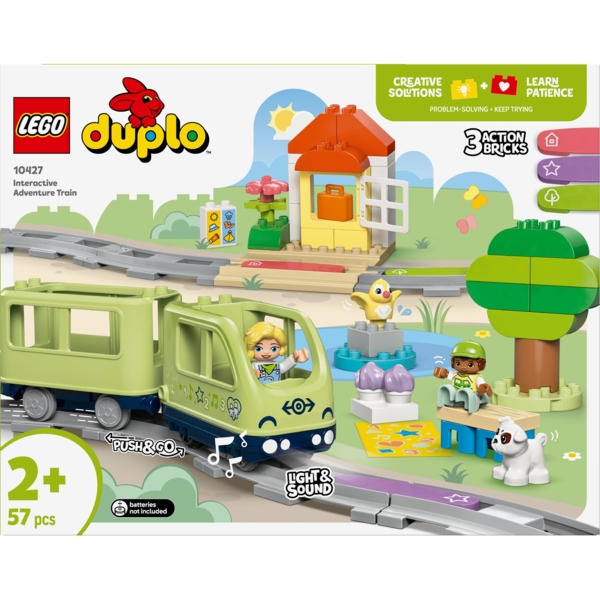 Конструктор LEGO DUPLO Інтерактивний пригодницький поїзд, 57 деталей (10427) - Pampik