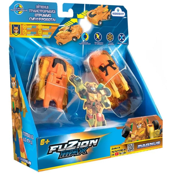 Ігровий набір машинок-трансформерів Fuzion Max Магнус (54002) - Pampik - 4