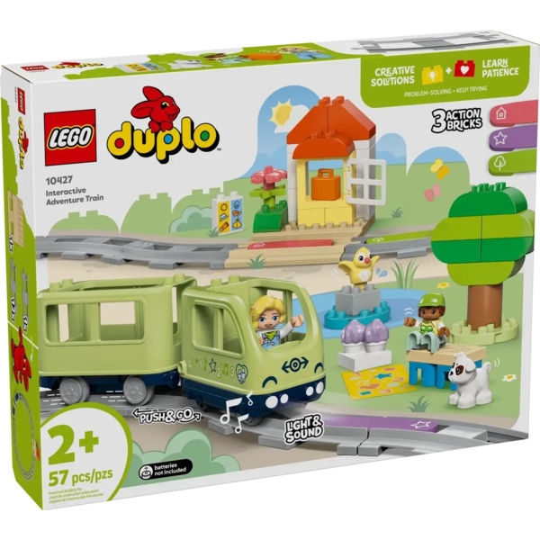 Конструктор LEGO DUPLO Інтерактивний пригодницький поїзд, 57 деталей (10427) - Pampik - 2