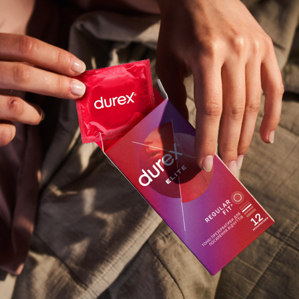 Презервативи Durex Elite, латексні, з силіконовою змазкою, тонкі, 12 шт. - Pampik - 6