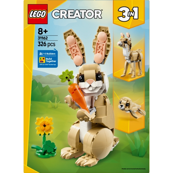 Конструктор LEGO Creator 3 v 1 Чарівне кроленя, 326 деталей (31162) - Pampik