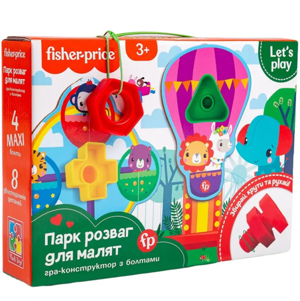 Ігра-конструктор Vladi Toys Fisher-Price Парк розваг для малюків, укр. мова (VT2905-21) - Pampik
