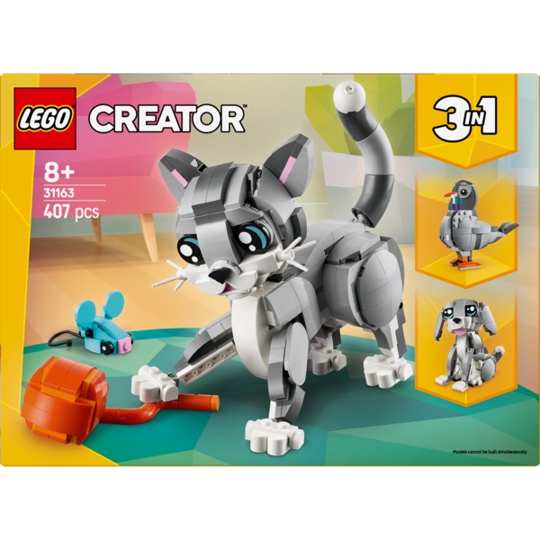 Конструктор LEGO Creator 3 v 1 Грайливий кіт, 407 деталей (31163) - Pampik