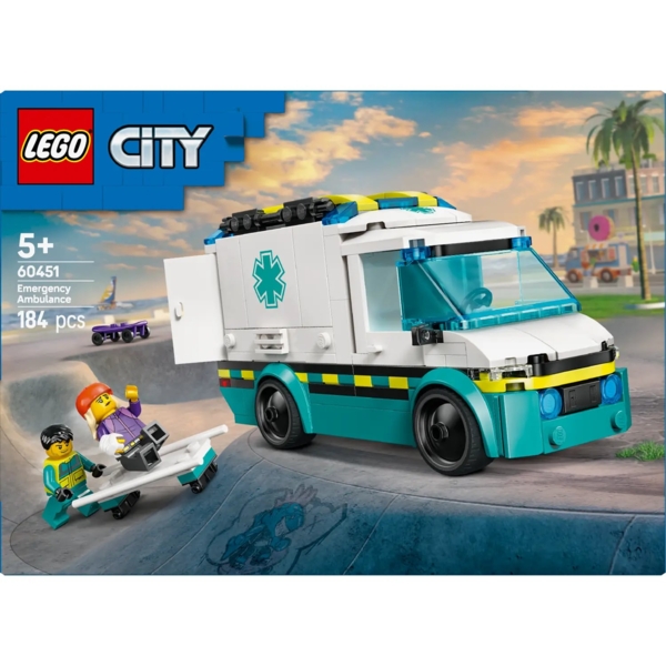 Конструктор LEGO City Швидка допомога, 184 деталі (60451) - Pampik